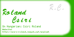 roland csiri business card